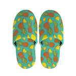 Tropical Pineapples Pattern Print Slippers