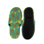 Tropical Pineapples Pattern Print Slippers
