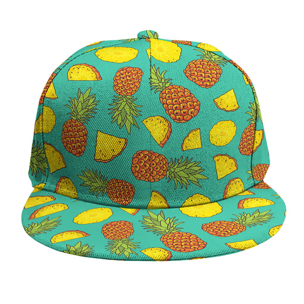 Tropical Pineapples Pattern Print Snapback Cap
