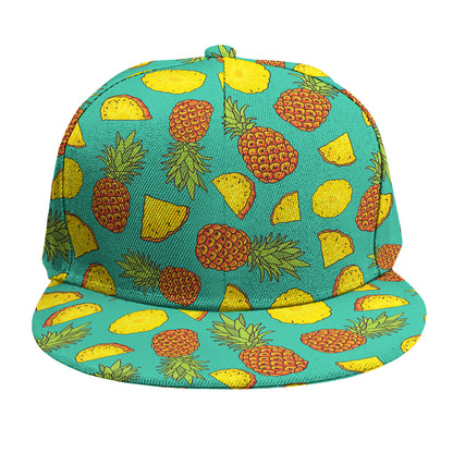 Tropical Pineapples Pattern Print Snapback Cap