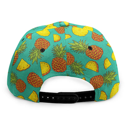 Tropical Pineapples Pattern Print Snapback Cap