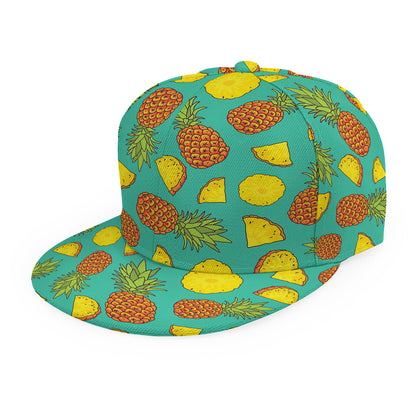 Tropical Pineapples Pattern Print Snapback Cap