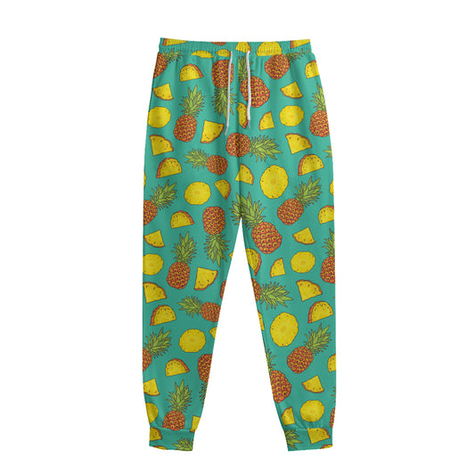 Tropical Pineapples Pattern Print Sweatpants