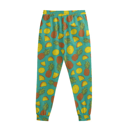 Tropical Pineapples Pattern Print Sweatpants