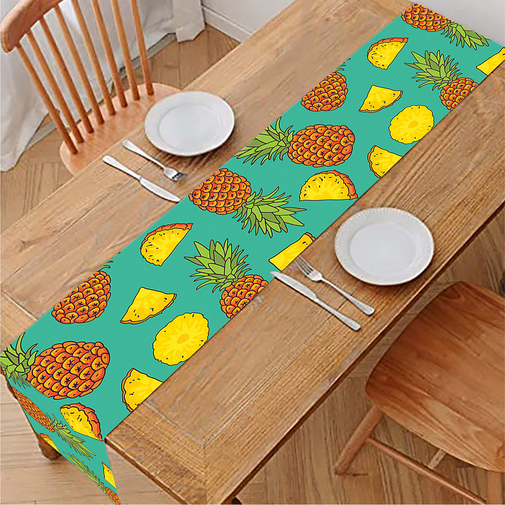 Tropical Pineapples Pattern Print Table Runner