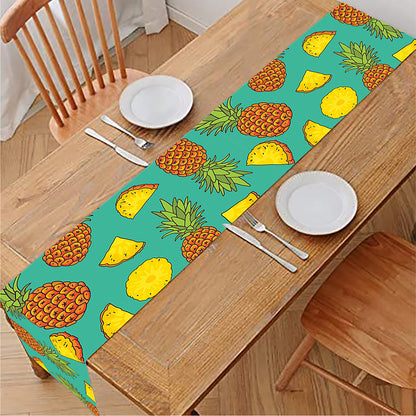 Tropical Pineapples Pattern Print Table Runner