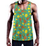 Tropical Pineapples Pattern Print Training Tank Top