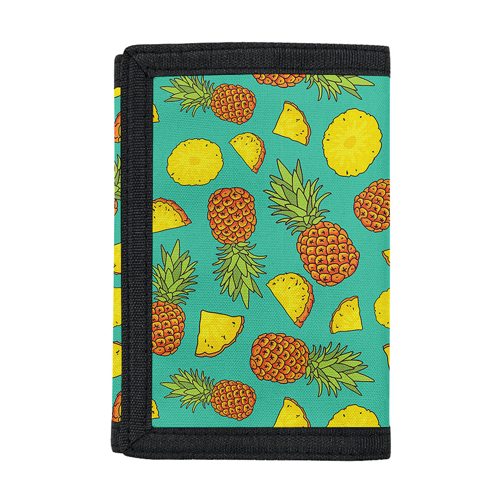 Tropical Pineapples Pattern Print Trifold Wallet