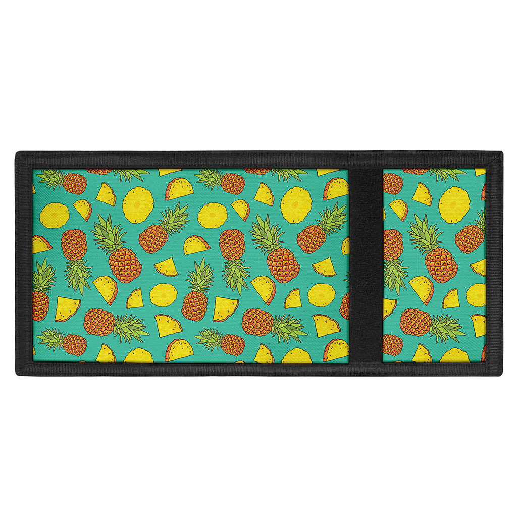 Tropical Pineapples Pattern Print Trifold Wallet