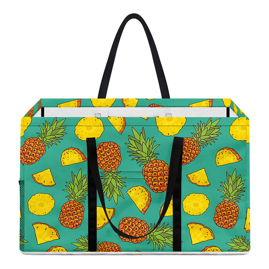 Tropical Pineapples Pattern Print Utility Tote Bag