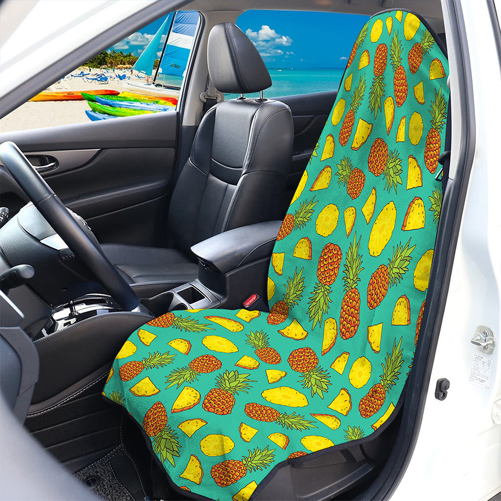 Tropical Pineapples Pattern Print Waterproof Car Seat Cover