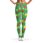 Tropical Pineapples Pattern Print Women's Leggings
