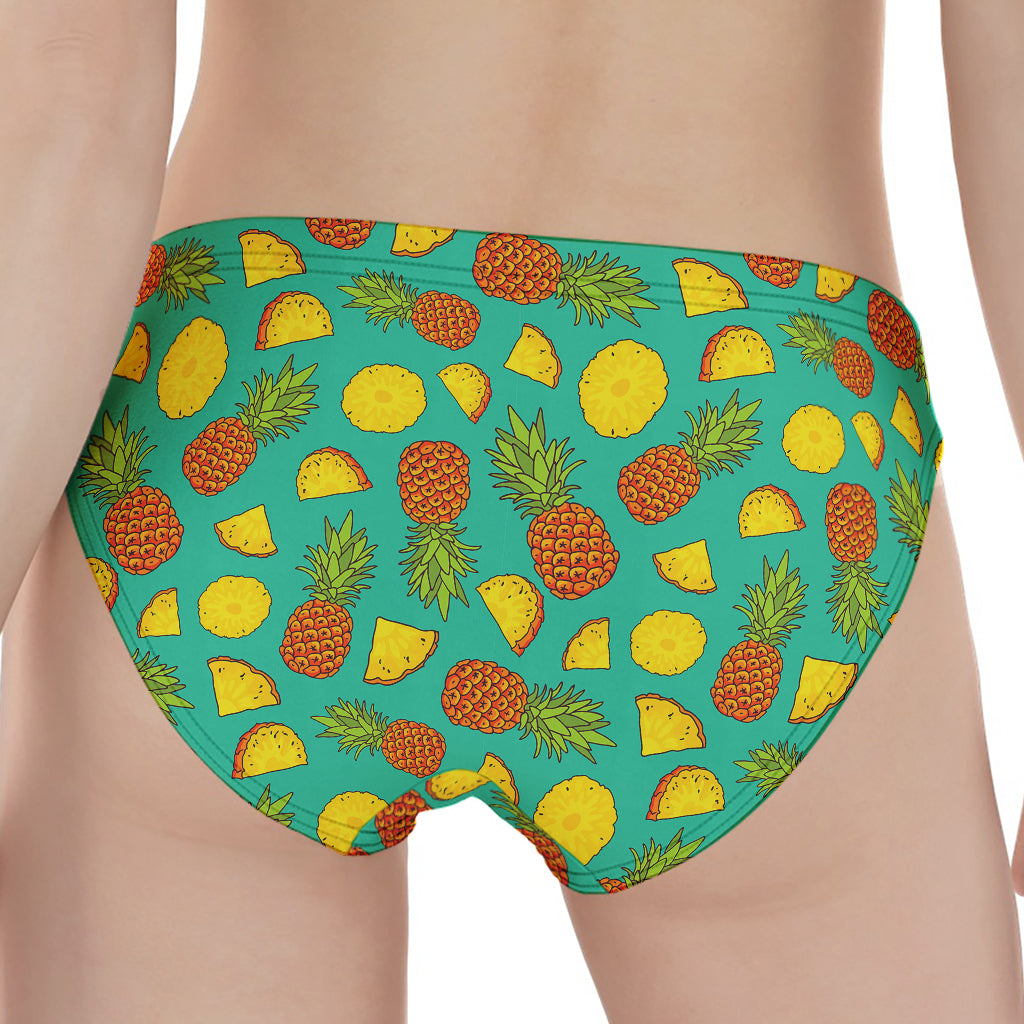 Tropical Pineapples Pattern Print Women's Panties