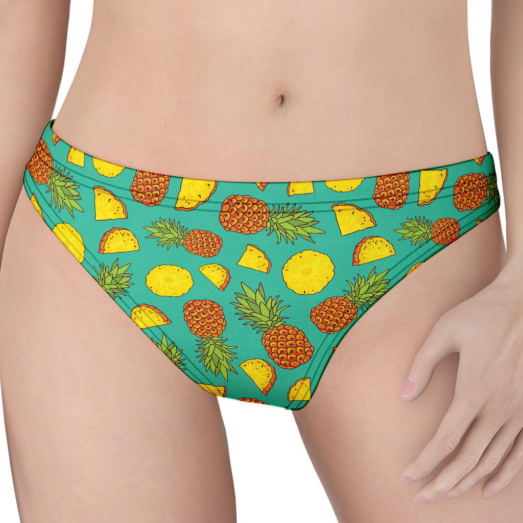 Tropical Pineapples Pattern Print Women's Thong