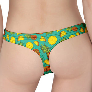 Tropical Pineapples Pattern Print Women's Thong