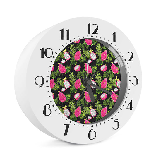 Tropical Pitaya Pattern Print Alarm Clock