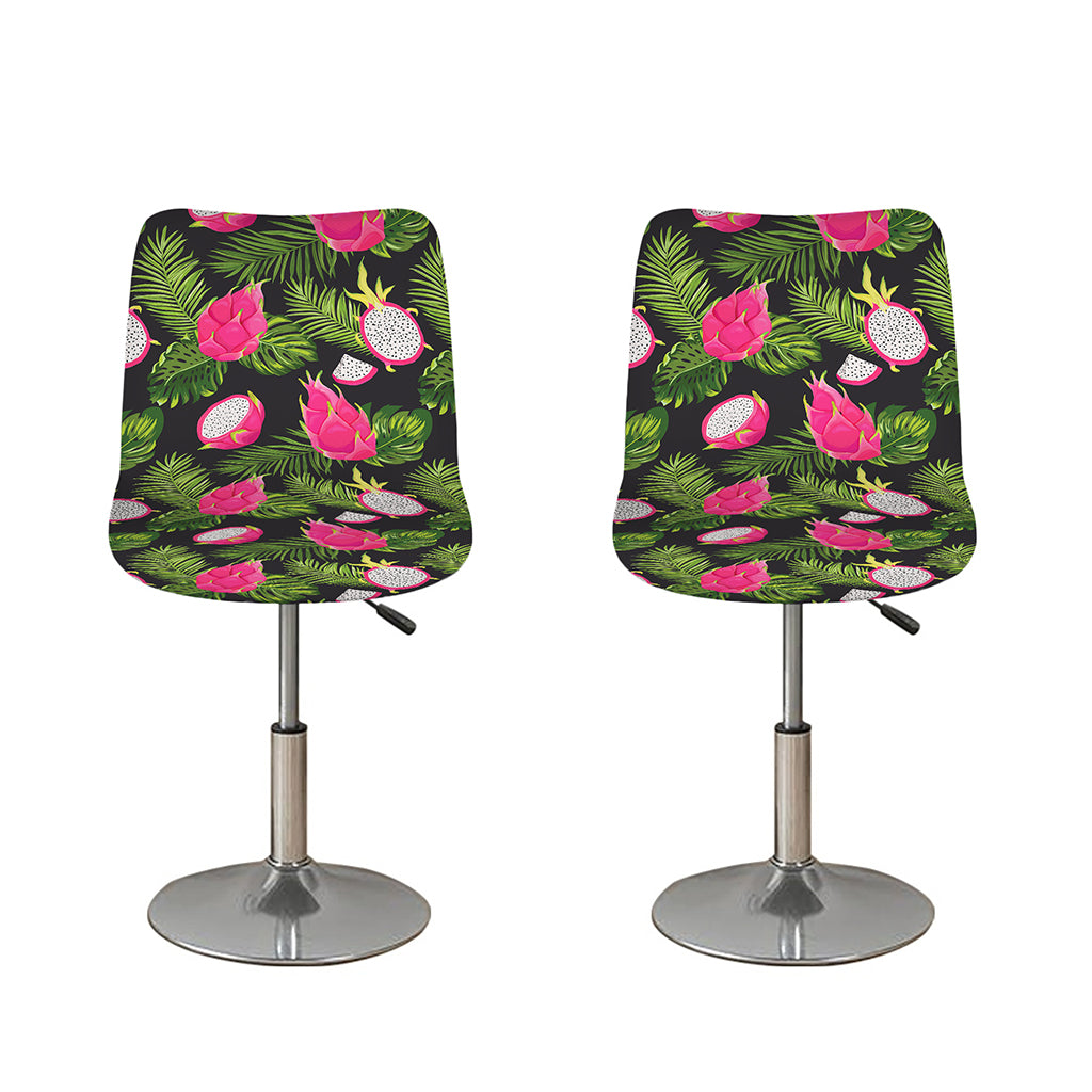 Tropical Pitaya Pattern Print Bar Stool Covers