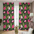 Tropical Pitaya Pattern Print Dimout Pencil Pleat Curtains