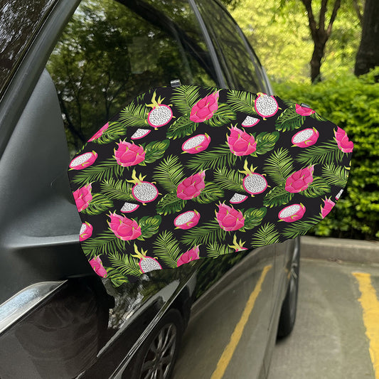 Tropical Pitaya Pattern Print Car Side Mirror Covers