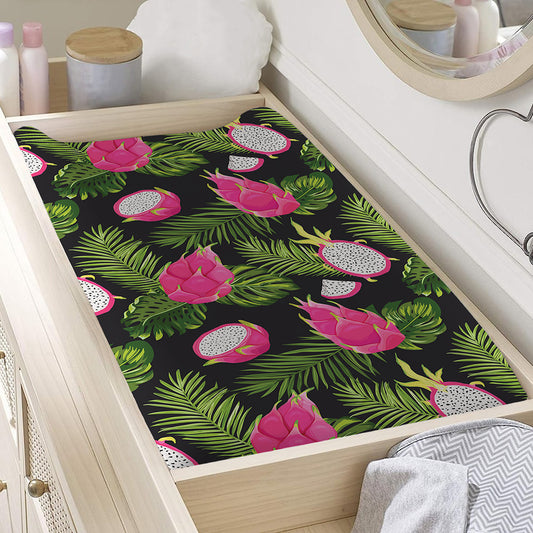 Tropical Pitaya Pattern Print Changing Pad Cover
