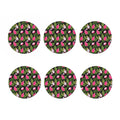 Tropical Pitaya Pattern Print Coaster Set