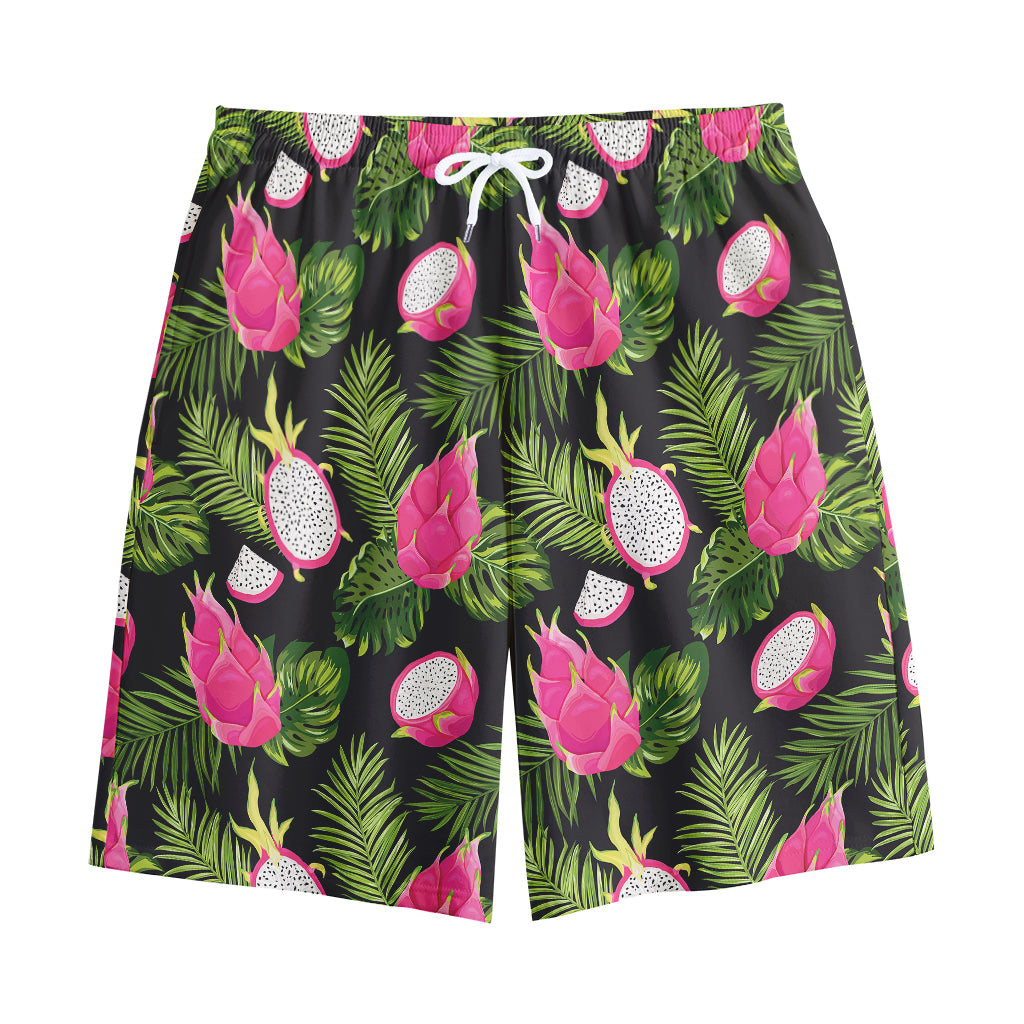 Tropical Pitaya Pattern Print Cotton Shorts