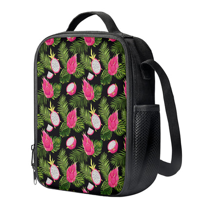 Tropical Pitaya Pattern Print Crossbody Lunch Bag