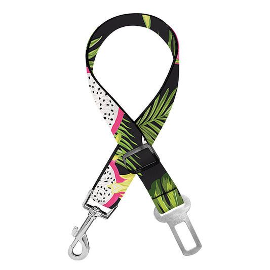 Tropical Pitaya Pattern Print Dog Seat Belt