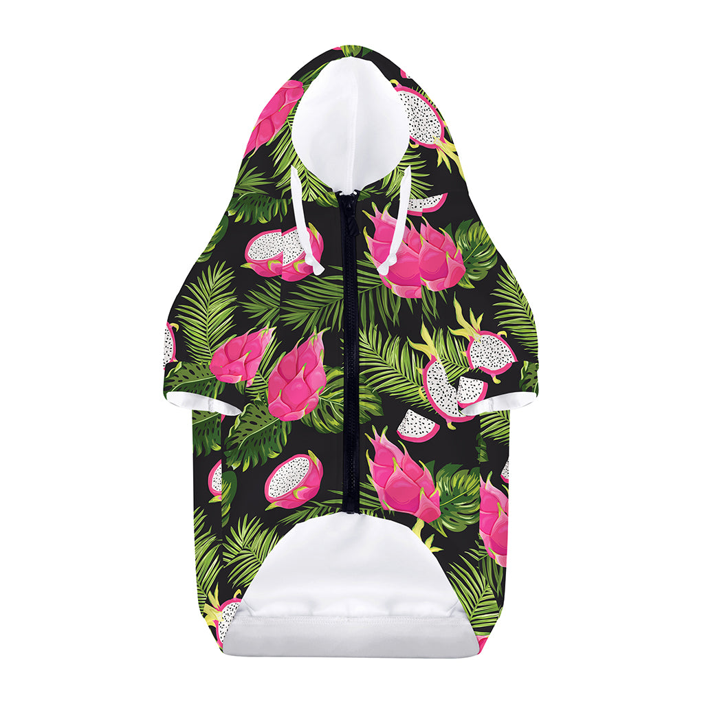 Tropical Pitaya Pattern Print Dog Zip Up Hoodie