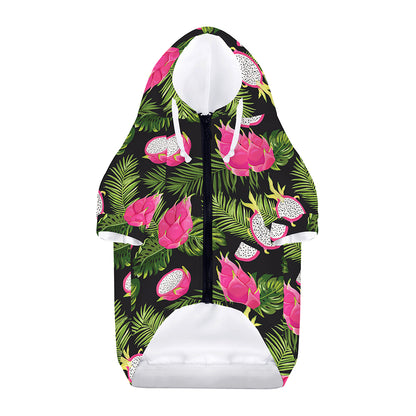 Tropical Pitaya Pattern Print Dog Zip Up Hoodie