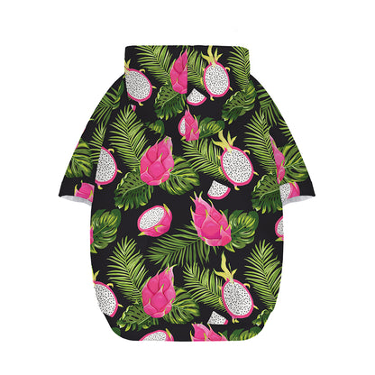 Tropical Pitaya Pattern Print Dog Zip Up Hoodie