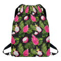 Tropical Pitaya Pattern Print Drawstring Backpack