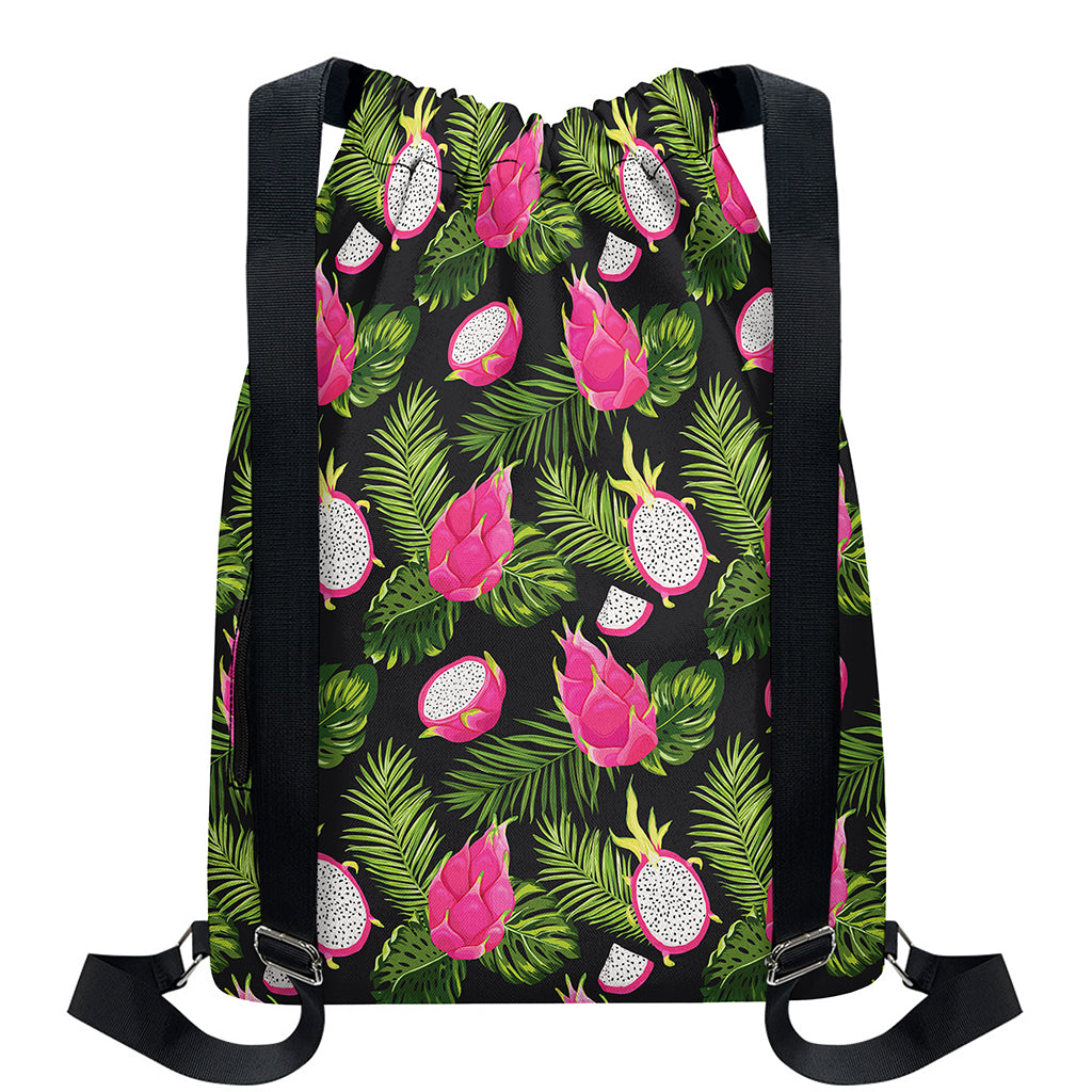 Tropical Pitaya Pattern Print Drawstring Backpack
