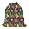 Tropical Pitaya Pattern Print Drawstring Bag
