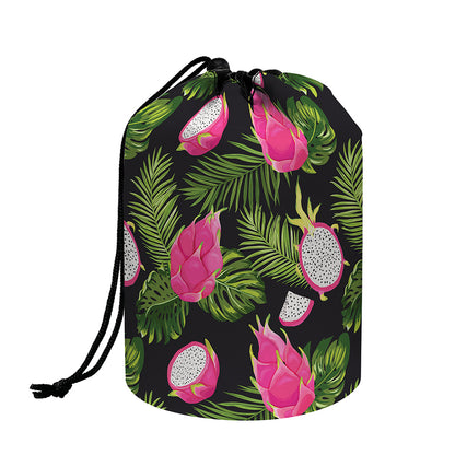 Tropical Pitaya Pattern Print Drawstring Makeup Bag