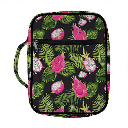 Tropical Pitaya Pattern Print Front Pocket Bible Bag