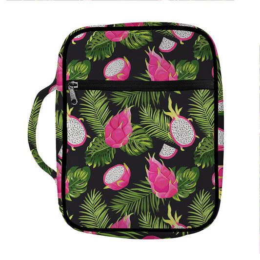Tropical Pitaya Pattern Print Front Pocket Bible Bag