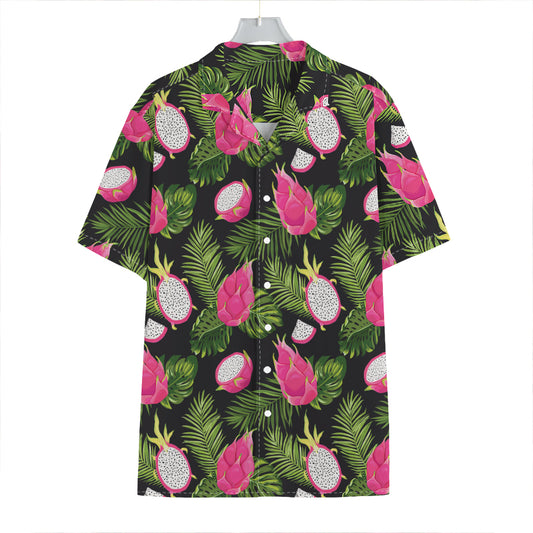 Tropical Pitaya Pattern Print Hawaiian Shirt