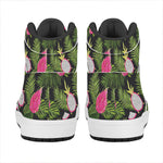 Tropical Pitaya Pattern Print High Top Leather Sneakers