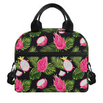 Tropical Pitaya Pattern Print Insulated Lunch Bag