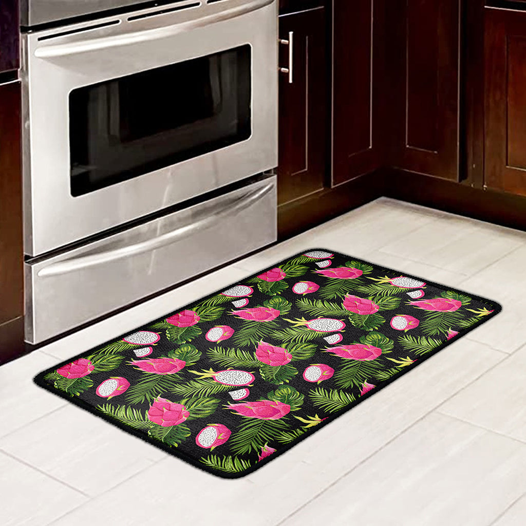 Tropical Pitaya Pattern Print Kitchen Mat