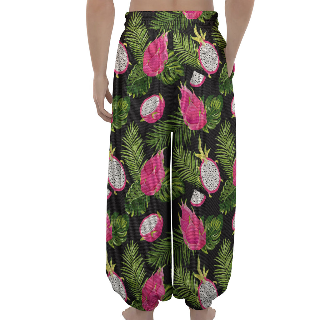 Tropical Pitaya Pattern Print Lantern Pants