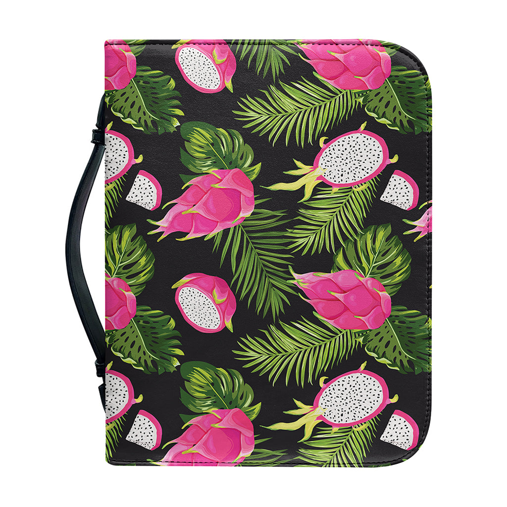 Tropical Pitaya Pattern Print Leather Bible Cover