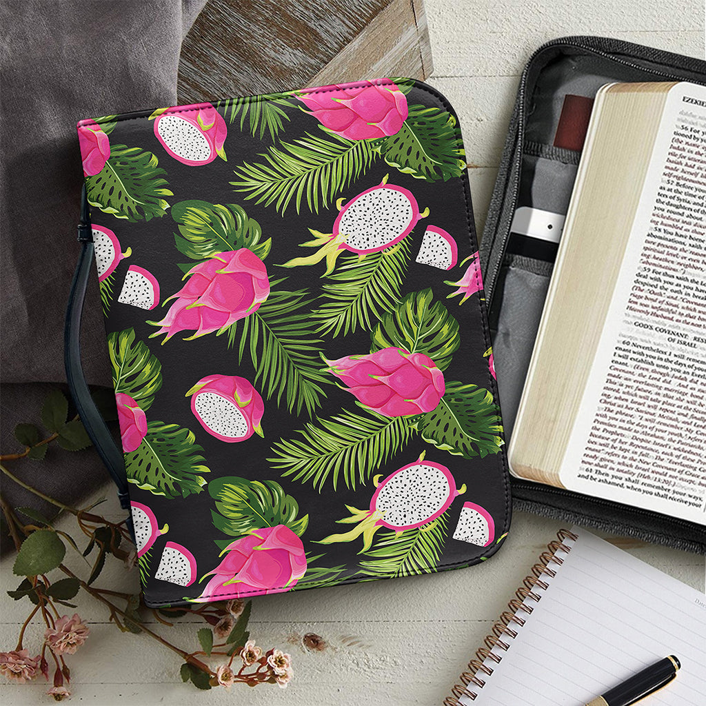Tropical Pitaya Pattern Print Leather Bible Cover