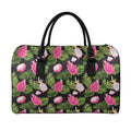 Tropical Pitaya Pattern Print Leather Duffel Bag