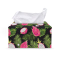 Tropical Pitaya Pattern Print Leather Tissue Box Cover
