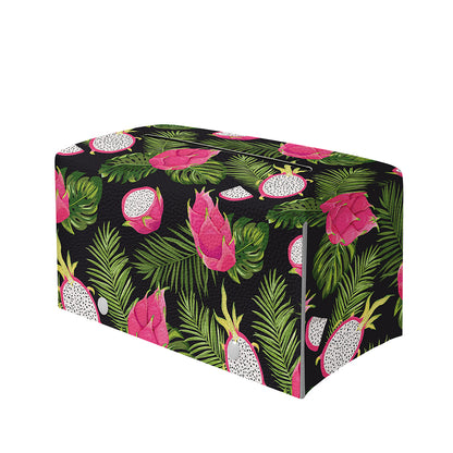 Tropical Pitaya Pattern Print Leather Tissue Box Cover