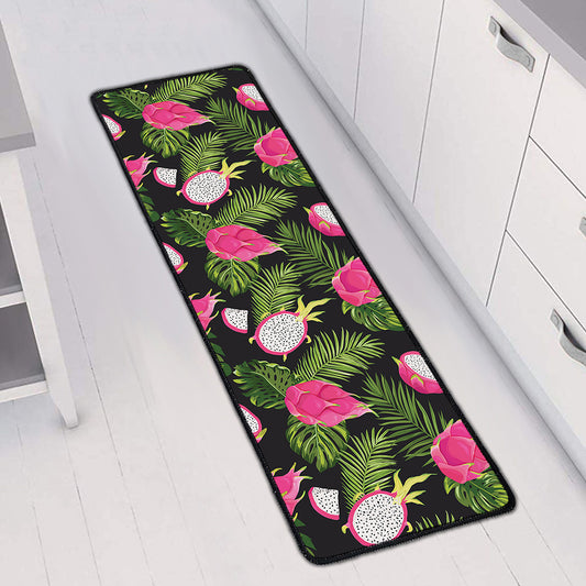 Tropical Pitaya Pattern Print Long Kitchen Mat