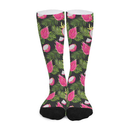 Tropical Pitaya Pattern Print Long Socks
