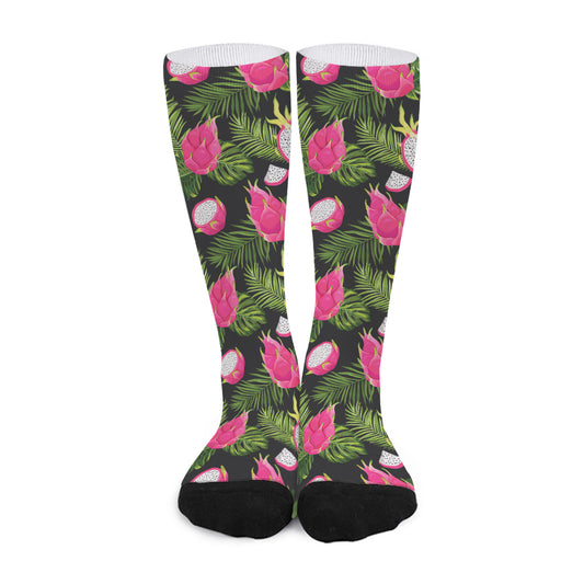 Tropical Pitaya Pattern Print Long Socks
